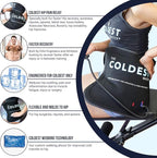 The Coldest Hip Ice Pack - Stiff Back & Hip Compression Wrap w/Coldest Webbing Technology for Faster Recovery - Reusable Ice Packs for Injuries, Inflammation, Swelling, Surgery Arthritis & More