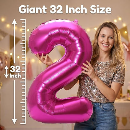 YPSelected 32 Inch Large Foil Helium Number Balloon Birthday Wedding Party 0-9 - Image 4