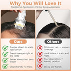 Minoxidil Applicator,Mess-Free Hair Oil Applicator with Rollerball Comb, Precise Way to Apply Hair Oils on Scalp,with Visible Scalp Applicator Bottle Dedicated to Minoxidil,Mini Scalp Oil Applicator