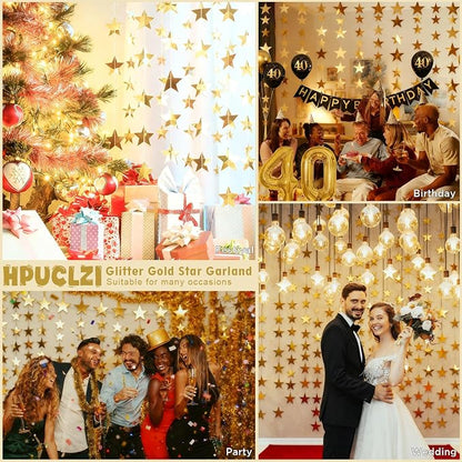 6PCS Gold Star Garland Decorations - Image 4