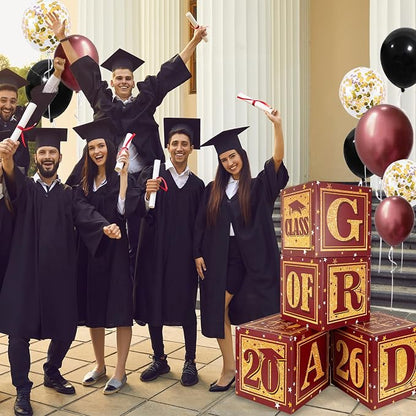 Maroon and Gold Graduation Boxs Letters Box | Class of 2026 Graduation Party - Image 6