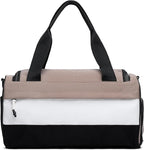 Vooray 22L Boost Duffel Bag – Small Travel & Sports Gym Bag for Women and Men with Shoe Pocket, Weekender for Overnight Football, Travel, Hospital Stays or Workout, Neutral Color Block