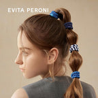 EVITA PERONI 12 Pcs Hair Ties, High Elastic Ponytail Holders, Hair Ties No Damage for Thick Curly Hair Women Men (Ocean Blue)