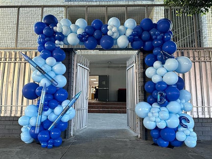Blue Balloons Arch Kit, ADOINBY 139Pcs Macaron Blue Royal Blue Balloon Garland - Image 7