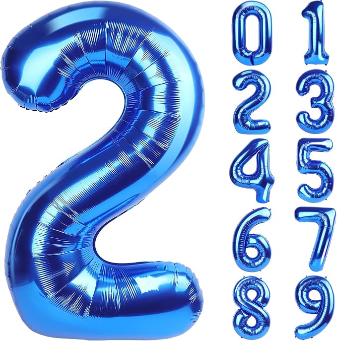 Number Balloons Navy Blue Balloons by United-UnicornsParty