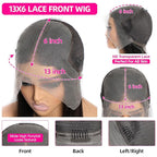 Lemoda 13x6 Straight Lace Front Wigs Human Hair 180% Density 13x6 HD Transparent Lace Front Wig Pre Plucked 15A Brazilian Virgin Glueless Human Hair Wigs for Women 26 Inch