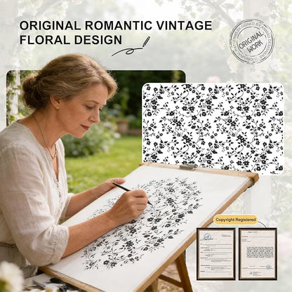Anmao Vintage Lace Sheer Curtains 63 Inches Long - Image 3