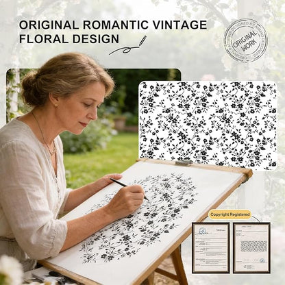 Anmao Vintage Lace Sheer Curtains 72 Inches Long - Image 3