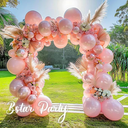 Double Stuffed Pearl Dusty Pink Balloon Garland Arch Kit | 18/12/10/5inch - Image 4