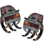 Camila Paris NV123 French Hair Clip for Women, Small Set of 2 Tortoise Girls Hair Claw Clips Jaw. Fashion Durable Styling Hair Accessories for Women, Strong Hold No Slip Grip, Made in France