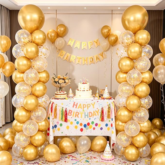 Balloon Column Stand Kit, Balloon Column Gold - Image 2