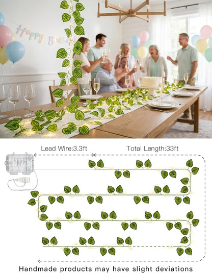 33FT Watermelon Vines with Lights Battery&USB Powered Copper Wire | 100Led - Image 7