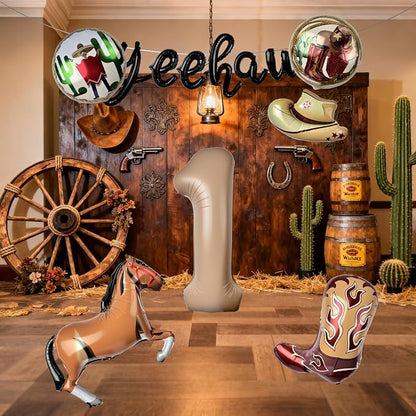 40 In Western Cowboy Balloons, My First Rodeo Birthday Decorations Boy | Wild - Image 7