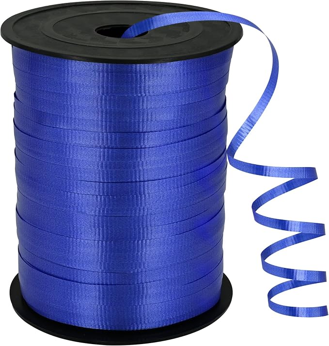 500 Yards Dark Blue Crimped Texture Curling Ribbon by Gliberli