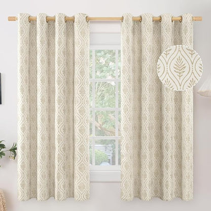 BGment Beige French Country Curtains 63 Inches Long - Image 9