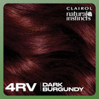 Clairol Natural Instincts Demi-Permanent Hair Dye, 4RV Dark Burgundy Hair Color, Pack of 1