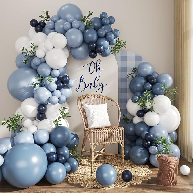 Navy Blue Balloon Arch Kit for Blueberry Baby Shower Birthday Decorations | by CROSSFINGERS