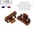 Camila Paris CP2628/2 French Hair Clip for Women, Set of 2 Small 1 inch Girls Hair Claw Clip Jaw Fashion Durable Styling Hair Accessories for Women, Ladies Strong Hold Grip Clamp, Made in France