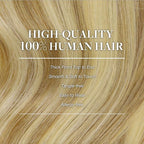 GOO GOO Clip in Hair Extensions Real Human Hair, Remy Human Hair Extensions Clip ins for Women, Natural Human Hair, 24inch 170g 7Pcs, #16/22 Light Blonde Highlighted Golden Blonde