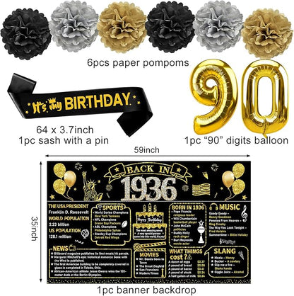 Zirtorei 90th Birthday Decorations - Image 3