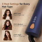 SKG Automatic Rotating Curling Iron, 1-Inch Ceramic Barrel, 2-Way Rotation, 3 Heat Levels, 60s Fast Heating, 30-Min Auto Shut-Off, Dual Voltage, for Effortless Beach Waves & Curls