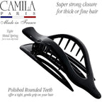 Camila Paris CP2388 French Hair Clips, Large Side Slide Hair Clips for Long Curly Wavy Hair, Strong Hold No Slip Grip, Girls Hair Claw Clips for Women, Styling Girls Hair Accessories, Made In France