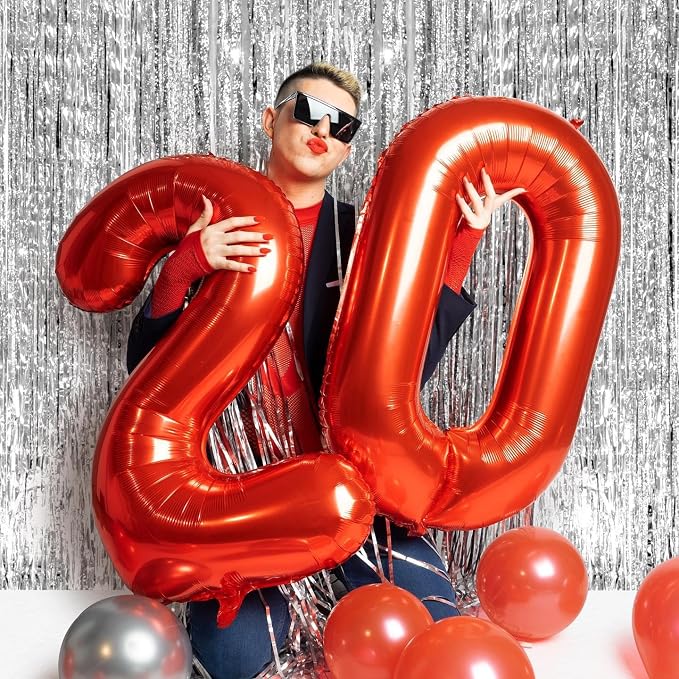 Red Number 0 Balloon 40 Inch - Image 2