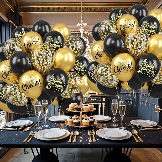 Black and Gold Balloons - Image 4
