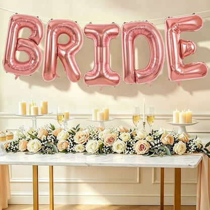 BRIDE Balloons Bachelorette, Rose Gold BRIDE Letter Balloon Bridal Balloons | - Image 7