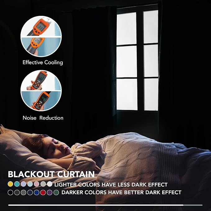 Deconovo Blackout Back Tab Curtains - Image 4