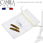 Camila Paris CP2939 French Hair Barrette Clip for Girls, Set of 2 Rubberized Metal Clasp Strong Hold Grip Hair Clips for Women, No Slip and Durable Styling Girls Hair Accessories, Made in France
