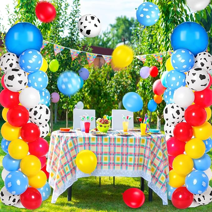 Hungdao 2 Sets Toys Inspired Balloon Column Stand Kit Cartoon Game Cow and - Image 5