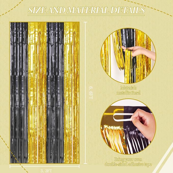 DECOCKRAT 2 Pack Foil Fringe Backdrop - Image 3