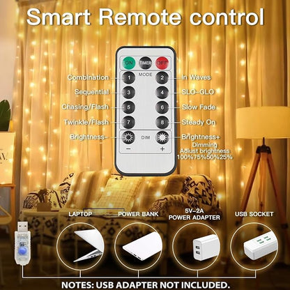 200 LED Curtain Lights Fairy Lights - Image 8