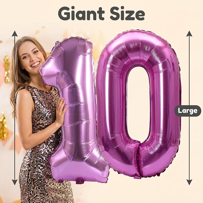 YPSelected 32 Inch Large Foil Helium Number Balloon Birthday Wedding Party 0-9 - Image 4
