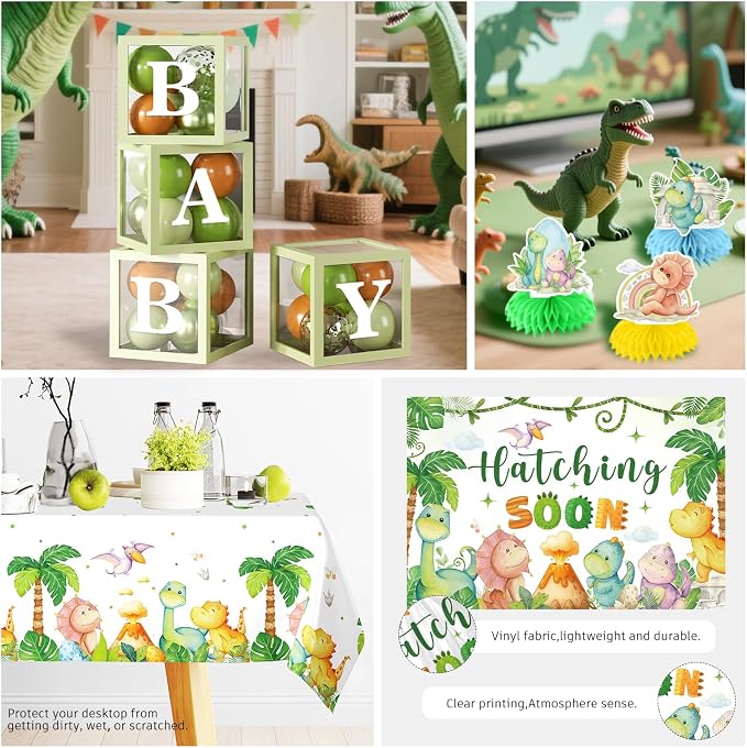 Cocomigo Dinosaur Baby Shower Decorations, All-in-One Set - Image 4