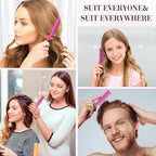 Leinuosen 3 Pcs Triple Teasing Comb for Women Plastic Rat Tail Comb Heat Resistant Pintail Tease Layer Tool for Thick Fine Hair Styling Backcombing Volume Structure(Pink)