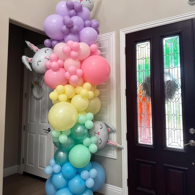 Pastel Rainbow Balloons Arch Kit, Easter Balloon Garland - Image 4