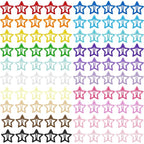 Star Hair Clips Snap Hair Barrettes Non Slip Star Hair Accessories Multiple Colors Metal Hair Clips for Girls Women -100PCS 1.18"