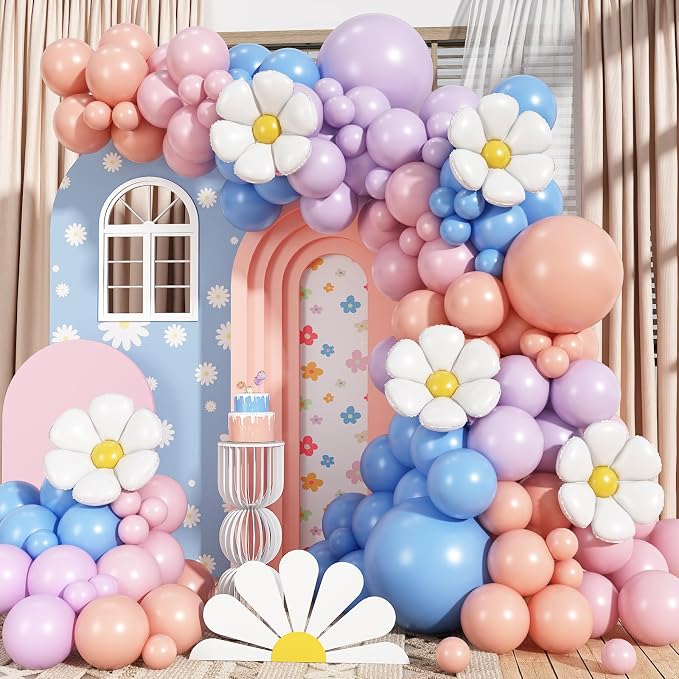 Daisy Flower Balloon Arch Kit, Puppy-Themed Party Supplies, Dog Party by YYDTMHT