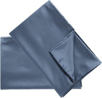 uxcell 2 Pack Silk Satin Pillowcase for Hair and Skin, Cool, Silky, Soft Breathable Pillow Cases Queen Size 20x30 Inch Sateen Pillowcase Slate Gray with Envelope Closure