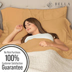 Bella Coterie | Luxury Bamboo Viscose Standard Size Pillowcase Set | 100% Organically Grown | Ultra Soft | Cooling | 2 Pcs [Marigold]