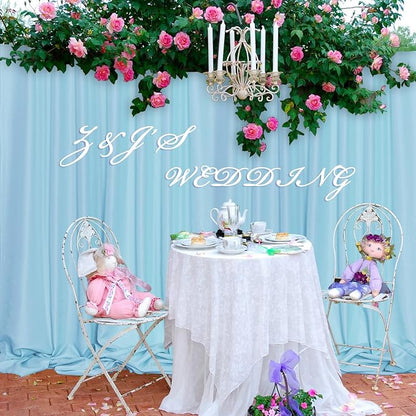 10x 8 Baby Blue Backdrop Curtain - Image 5