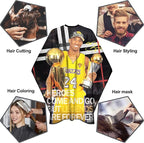 Barber Capes for Men Hair Cutting Salon Cape with Snaps Hairdresser Gown Stylist Cape- 63”× 56”