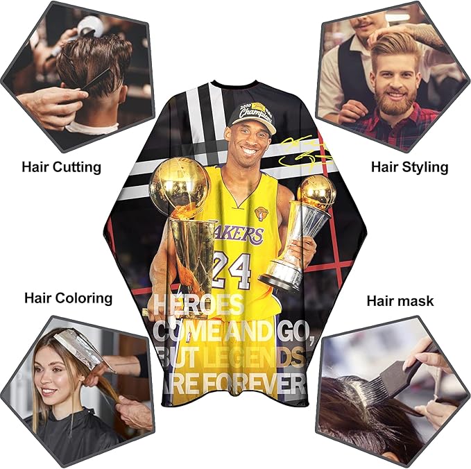 Barber Capes for Men Hair Cutting Salon Cape with Snaps Hairdresser Gown Stylist Cape- 63”× 56”