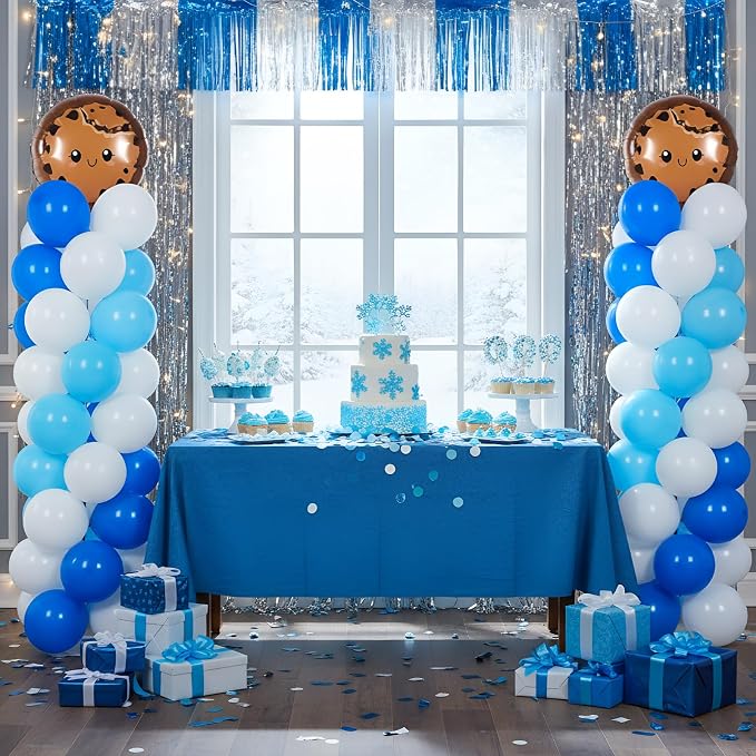 Jenaai 2 Set 163 Pcs Cookie Party Balloons Column Stand Kit Chocolate Chip - Image 9