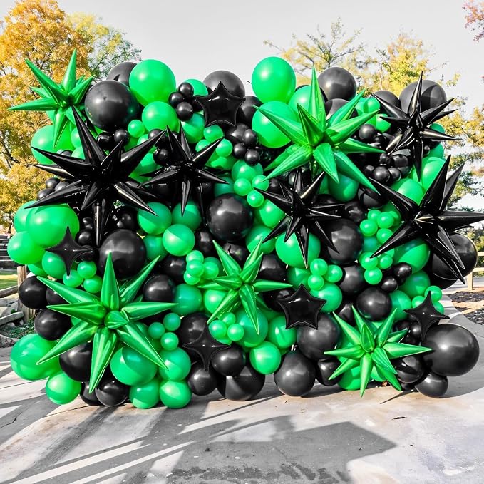 14pcs Black Star Balloons, Mixed Star Foil Balloon, 22Inch Explosion Stars - Image 6