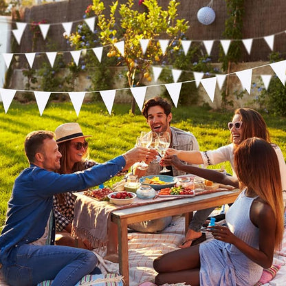 Tatuo 200 Feet Solid Pennant Banners Flags String Triangle Hanging DIY Bunting - Image 5