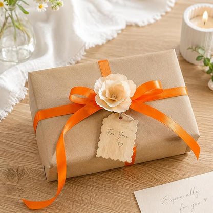 3/8In 30Yards Orange Thin Ribbon - Image 4