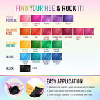 Punky Ebony Semi Permanent Hair Color - Vegan & Cruelty-Free Conditioning Hair Dye, Lasts Up to 35 Washes, 3.5 fl oz
